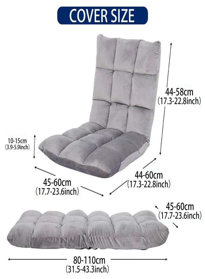 غطاء كرسي أرضي YAQSFGRZ 2 PS مع دعم للظهر فقط، غطاء قابل للتعديل لكرسي أريكة قابل للطي، مناسب لسرير النوم المبطن، كرسي الاسترخاء، كراسي الألعاب الأرضية (غطاء فقط، بني) - Image 3